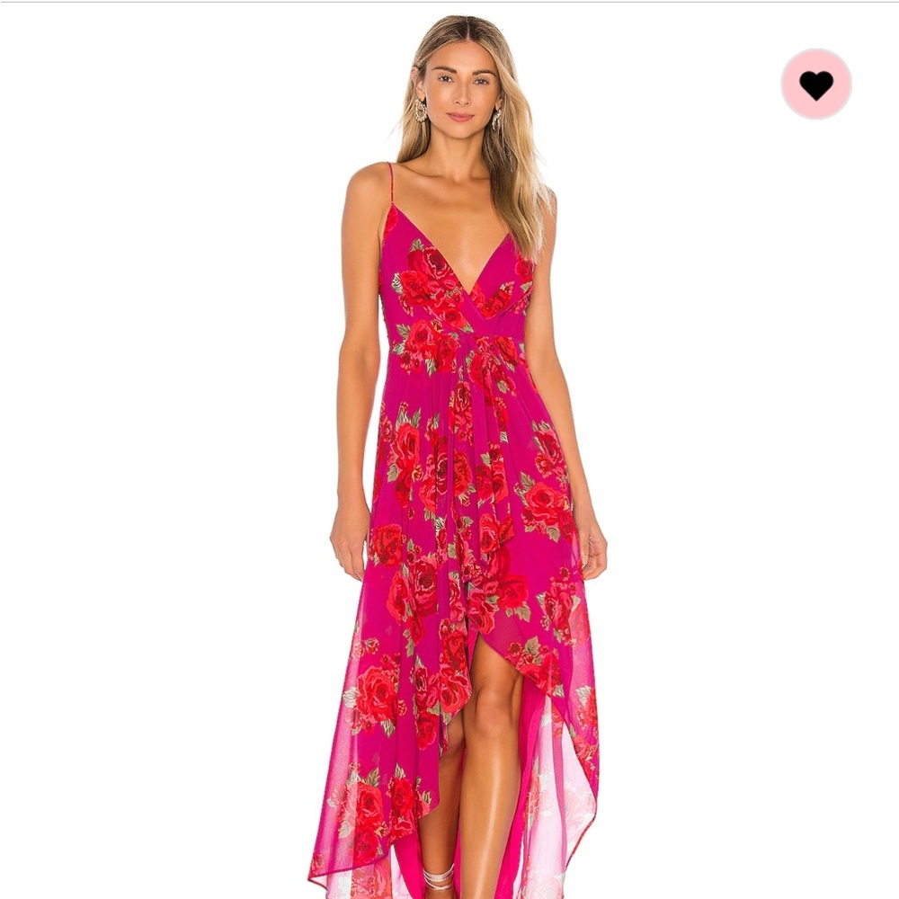 LPA Hilda Dress - Pink/Red Floral (Revolve)